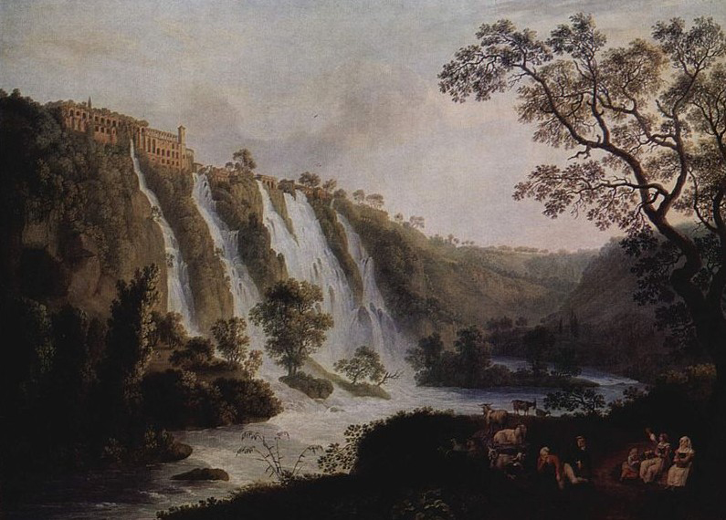 Villa des Maecenas mit den Wasserfallen in Tivoli